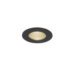 SLV 114420 PATTA-I, Einbauleuchte, LED, 3000 K, rund, schwarz matt, 38°, inkl. Treiber 