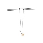 SLV 139080 TELESKOP, Seilleuchte für TENSEO Niedervolt-Seilsystem, QR-C51, schwarz, B/H/T 4,5/21-52/1 cm 