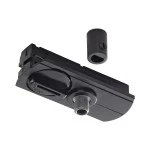 SLV 143120 PENDELLEUCHTENADAPTER, für Hochvolt 1Phasen-Aufbauschiene, schwarz, inkl. Zugentlastung und Gewindestück 