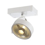 SLV 147301 KALU, Wand- und Deckenleuchte, einflammig, QPAR111, rund, weiß matt, max. 75 W 