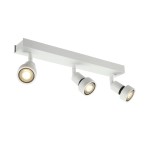 SLV 147381 PURI, Wand- und Deckenleuchte, dreiflammig, QPAR51, weiß matt, max. 150 W, mit Dekoring 