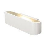 SLV 151411 OSSA 300, Wandleuchte, QT-DE12, oval, up/down, weiß, L/B/H 30/8/6,5 cm, max. 120 W 