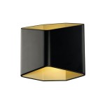 SLV 151710 CARISO, Indoor LED Wandaufbauleuchte schwarz/gold 2700 K 