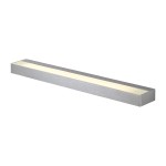 SLV 151786 SEDO 14, Wandleuchte, LED, 3000 K, eckig, aluminium gebürstet, Glas satiniert, L/B/H 59,5/8,5/4 cm, 17 W 