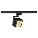 SLV 152750 EURO CUBE, Spot für Hochvolt-Stromschiene 3Phasen, LED, 3000 K, schwarz, 60°, inkl. 3Phasen-Adapter 