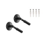 SLV 186310 WANDHALTER, für TENSEO Niedervolt-Seilsystem, lang, schwarz, 2 Stück 