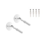 SLV 186311 WANDHALTER, für TENSEO Niedervolt-Seilsystem, lang, weiß, 2 Stück 