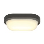 SLV 229935 TERANG 200, Outdoor Wand- und Deckenleuchte, LED, 3000 K, IP44, oval, anthrazit, 11 W 