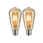 Paulmann 5066 Vintage Edition Bundle LED Kolben E27 230V 2x680lm 2x6,5W 2500K Gold 