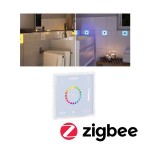 Paulmann 784.23 LumiTiles Zubehör Smart Home Zigbee 3.0 Square Touch Modul IP44 100x10mm RGBW+ Weiß Kunststoff#Aluminium 