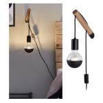 Paulmann 789.14 Wandleuchte Kian E27 230V max. 40W dimmbar Holz#Schwarz 