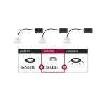Paulmann 924.72 LED Modul Einbauleuchte Choose Coin 3er-Set rund 50mm Coin 3x6W 3x470lm 230V 2700K Satin 