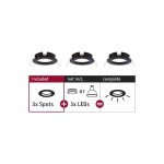 Paulmann 924.81 Einbauleuchte Choose Basisset starr IP44 rund 78mm max. 3x10W 230V dimmbar Schwarz matt 