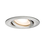 Paulmann 928.99 LED Einbauleuchte Nova Plus Einzelleuchte schwenkbar IP65 rund 93mm 30° GU10 7W 460lm 230V dimmbar 2700K Eisen gebürstet 