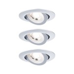 Paulmann 929.86 LED Einbauleuchte 3 Stück schwenkbarar 3x6W 3000K Chrom matt 