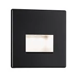 Paulmann 930.94 LED Wandeinbauleuchte Edge Quadro eckig 80x5mm 1,2W 50lm 230V 2700K Schwarz matt 