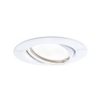 Paulmann 934.11 LED Einbauleuchte Base Einzelleuchte schwenkbar rund 90mm 20° GU10 5W 350lm 230V 3000K Weiß 
