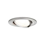 Paulmann 934.29 LED Einbauleuchte Nova Basisset schwenkbar rund 84mm 50° GU10 3x6,5W 3x460lm 230V 2700K Eisen gebürstet 