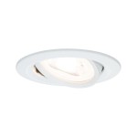 Paulmann 934.30 LED Einbauleuchte Nova schwenkbar rund 84mm 50° GU10 6,5W 460lm 230V 2700K Weiß matt 