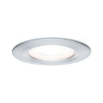 Paulmann 934.43 LED Einbauleuchte Nova starr IP44 rund 78mm GU10 6,5W 460lm 230V 2700K Alu gedreht 