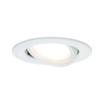 Paulmann 934.48 LED Einbauleuchte Nova Coin Einzelleuchte schwenkbar rund 84mm 50° Coin 6W 470lm 230V 2700K Weiß matt 