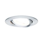 Paulmann 934.68 LED Einbauleuchte 3-Step-Dim Nova schwenkbar rund 84mm 50° GU10 6,5W 460lm 230V dimmbar 2700K Alu gedreht 