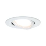 Paulmann 934.84 LED Einbauleuchte 3-Step-Dim Nova Coin schwenkbar rund 84mm 50° Coin 6W 470lm 230V dimmbar 2700K Weiß matt 