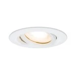 Paulmann 936.61 Einbauleuchte Nova Plus schwenkbar IP65 rund 93mm 30° GU5,3 / GU10 max. 35W 230/12V dimmbar Weiß matt 