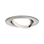 Paulmann 938.77 LED Einbauleuchte Nova Plus Coin Einzelleuchte schwenkbar rund 84mm 50° Coin 6W 470lm 230V dimmbar 2700K Eisen gebürstet 