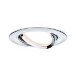 Paulmann 938.79 LED Einbauleuchte Nova Plus Coin Einzelleuchte schwenkbar rund 84mm 50° Coin 6W 470lm 230V dimmbar 2700K Chrom 
