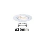Paulmann 942.92 LED Einbauleuchte Nova Mini Coin Einzelleuchte schwenkbar rund 66mm 15° Coin 4W 310lm 230V 2700K Weiß matt 