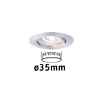 Paulmann 942.96 LED Einbauleuchte Nova Mini Coin Einzelleuchte schwenkbar rund 66mm 15° Coin 4W 310lm 230V 2700K Alu gedreht 