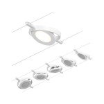 Paulmann 944.16 CorDuo LED Seilsystem RoundMac Basisset 5x200lm 5x4,5W 3000K 230/12V Weiß#Chrom 