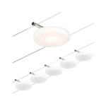 Paulmann 944.26 CorDuo LED Seilsystem DiscLED Basisset 5x200lm 5x4,5W 3000K 230/12V Chrom matt#Chrom 