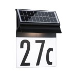 Paulmann 946.94 Solar LED Hausnummernleuchte Neda IP44 3000K 14lm Schwarz 