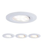 Paulmann 999.34 LED Einbauleuchte Calla schwenkbar IP65 rund 90mm 30° 5W 400lm 230V White Switch Weiß matt 