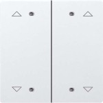 Eltako DW-B4FT65-wg+2P Doppelwippe lasergraviert reinweiß glänzend 30005200 