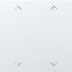 Eltako DW-F4FT65B-wg+2P Doppelwippe lasergraviert reinweiß glänzend 30005240 