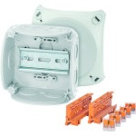 Hensel DK 0404 W Kabelabzweigkasten 1,5-4 qmm 3phasig, 5x 3-Leiter Verbindungsklemmen 
