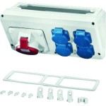 Hensel Mi CB 16 Mi Connection Box, 4x Schuko + CEE 16A, 5p., 400V, 6h 
