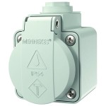 Mennekes 10081 Wandsteckdose Schuko16A 2p+E 230V IP44 GR 