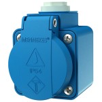 Mennekes 10082 Wandsteckdose Schuko16A 2p+E 230V IP44 BL 