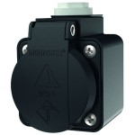 Mennekes 10083 Wandsteckdose Schuko16A 2p+E 230V IP44 SW 