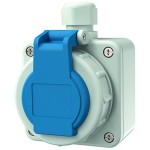 Mennekes 10863 Wanddose Schuko 16A 230V IP68 BL-GR 