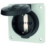 Mennekes 11012F Schuko schwarz IP54 SW 16A 2p+E 230V 