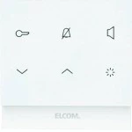 ELCOM REK221Y Audio Innenstation TOUCH eckig Aufputz, 2Draht Sprechanlagen, polarweiß glänzend 