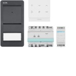 Elcom HOME Set aud AP 1WE polarweiß glänzend/anthrazit REP101Y 