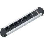 BACHMANN 331.010 PRIMO Steckdosenleiste 6x Schutzkontakt, Aluminium, 1,75 m 