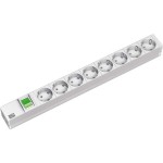 BACHMANN 333.400 19 Steckdosenleiste 8fach, mit Schalter, Aluminium 