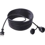 BACHMANN 343.171 Extension 3G1,5mm², H07RN-F Gummi/Neopren Schutzkontakt, schwarz, 10 m 